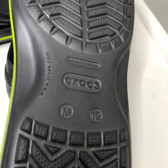 Crocs Crocband Flip Grey Lime Green - Picture 6 of 10